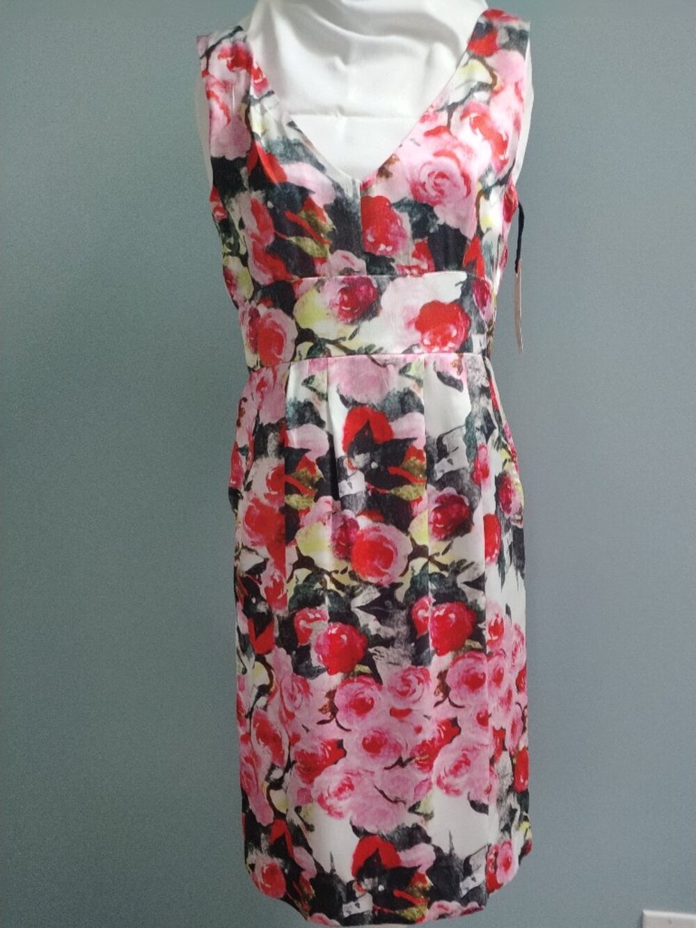 David Findlay Silk Pink Floral Dress,  New size 4